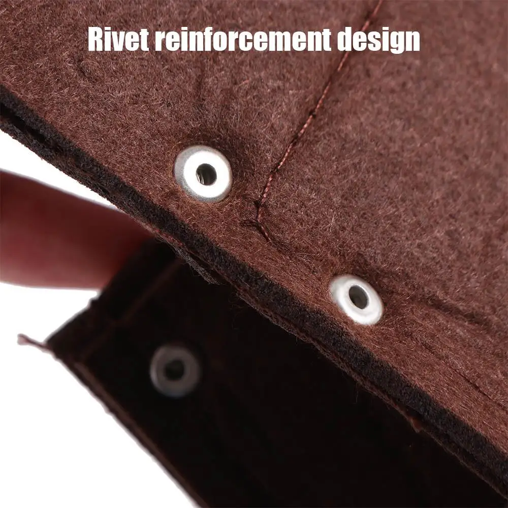 Chemical Fabric Belt Tool Kit Rivet Reinforcement Large Capacity Tool Waist Bag Brown Wear-resistant Carpenter's Nail Bag