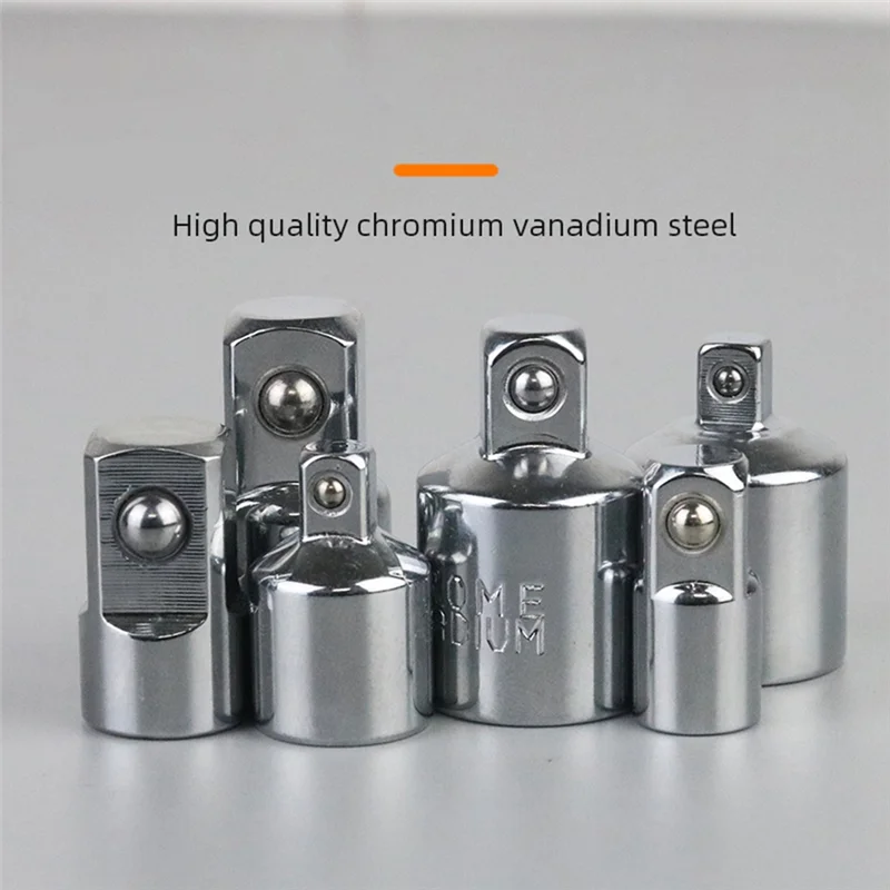

J1UL1N 6Pc Socket Converter Adaptor Set Sleeve Adapter 1/2,3/8,1/4 Interchangeable Adapter Ratchet Wrench Attachment