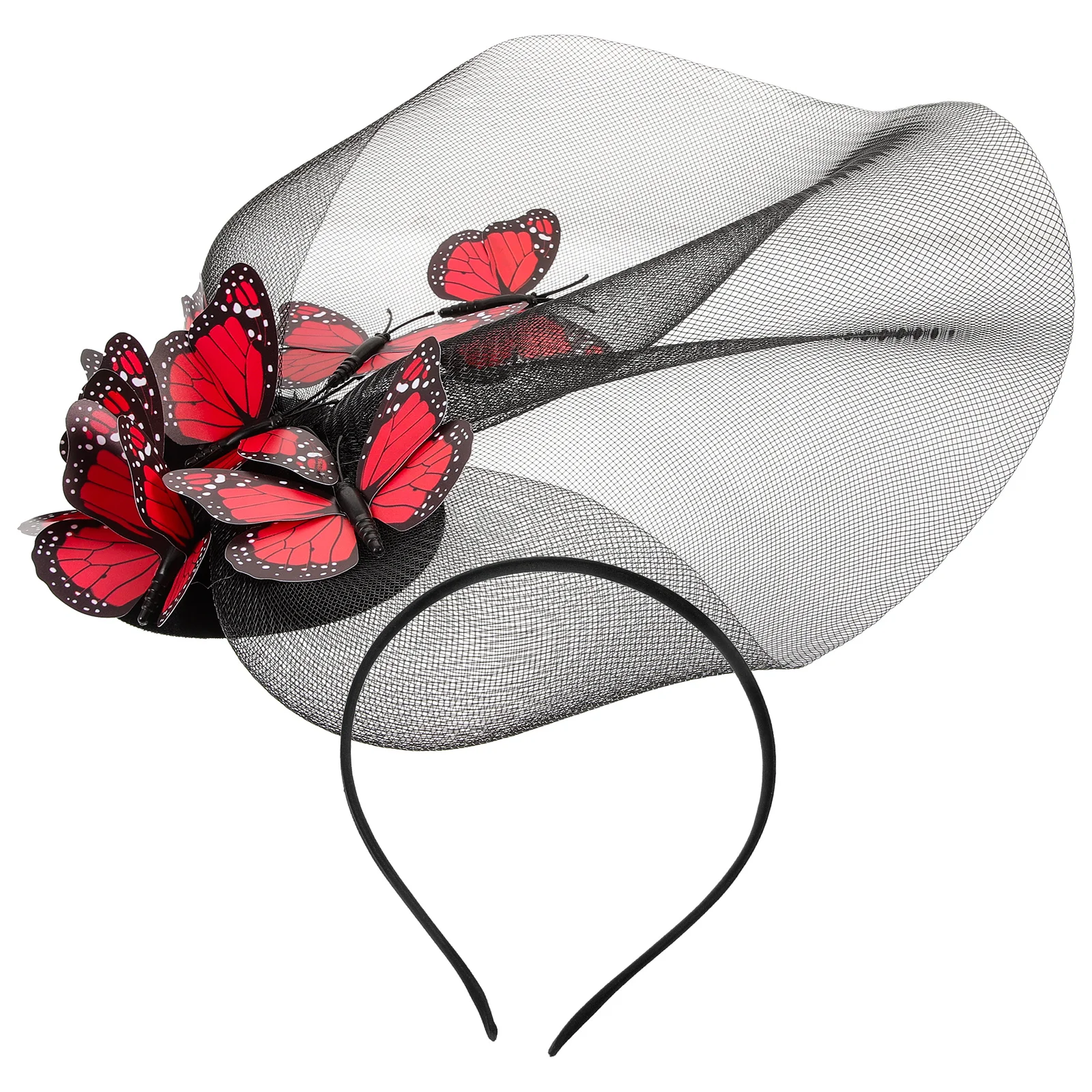 Head Band Simulated Plastic Butterfly Fascinators for Tea Party Headband Modeling Fashion Hat Women Bride