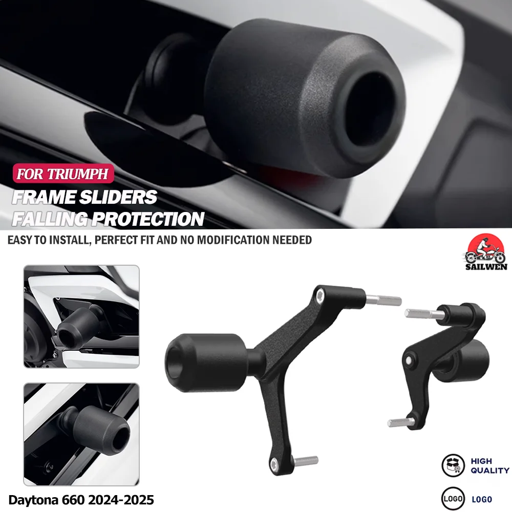 

Для Daytona 660 2024-2025 защита двигателя слайдер противоударной рамы защита от падения