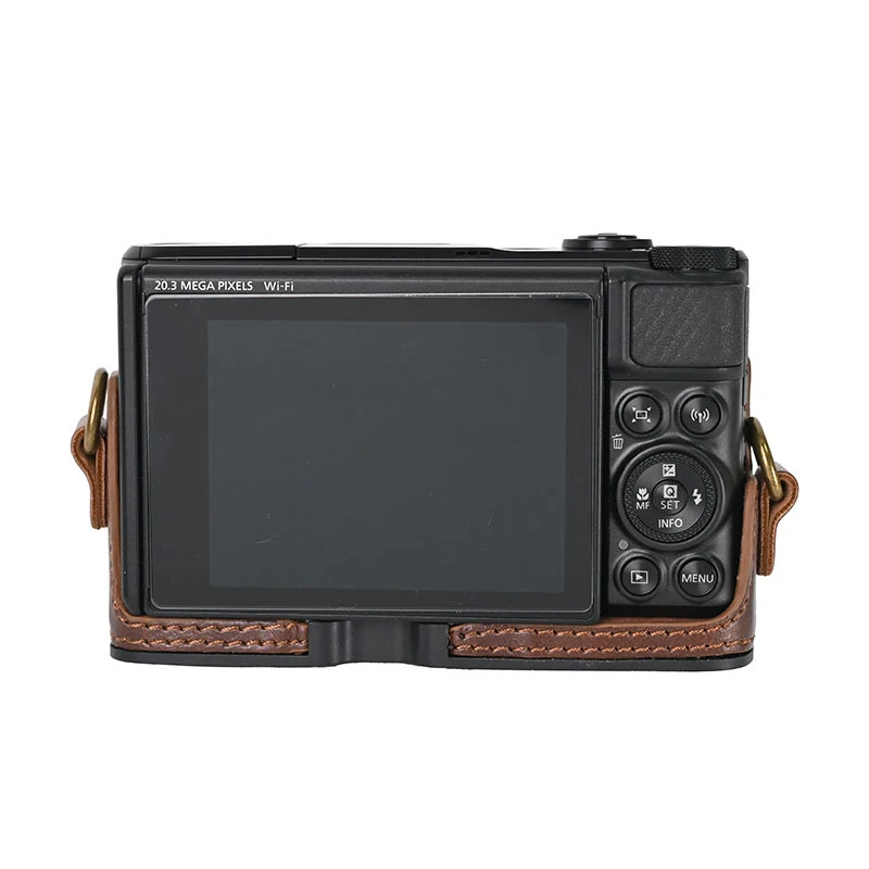 Portable PU Leather case Camera Bag Cover for Canon SX740 SX740HS SX720HS SX720 SX730HS SX730 pouch With Shoulder Strap