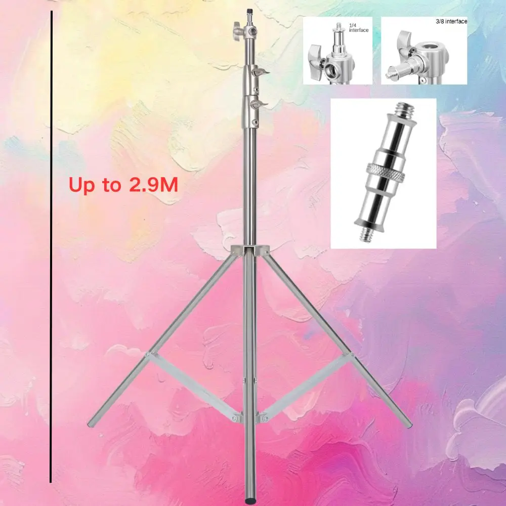 Photographic Equipment Professional Stainless Steel 2.8m Heavy Duty Light Stand for Studio Softbox Heavy Duty Tripod