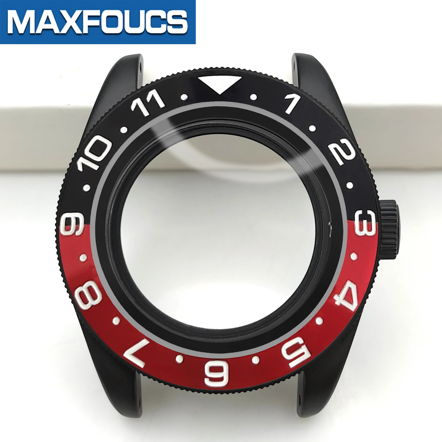 Mattes Retro-Uhrengehäuse im Black Bay-Stil MOD SKX NH34 NH36 Schwarze Stahlkrone Saphirglas-Gehäuseboden Einsatz Kundenspezifisches Zubehör – Detail 21