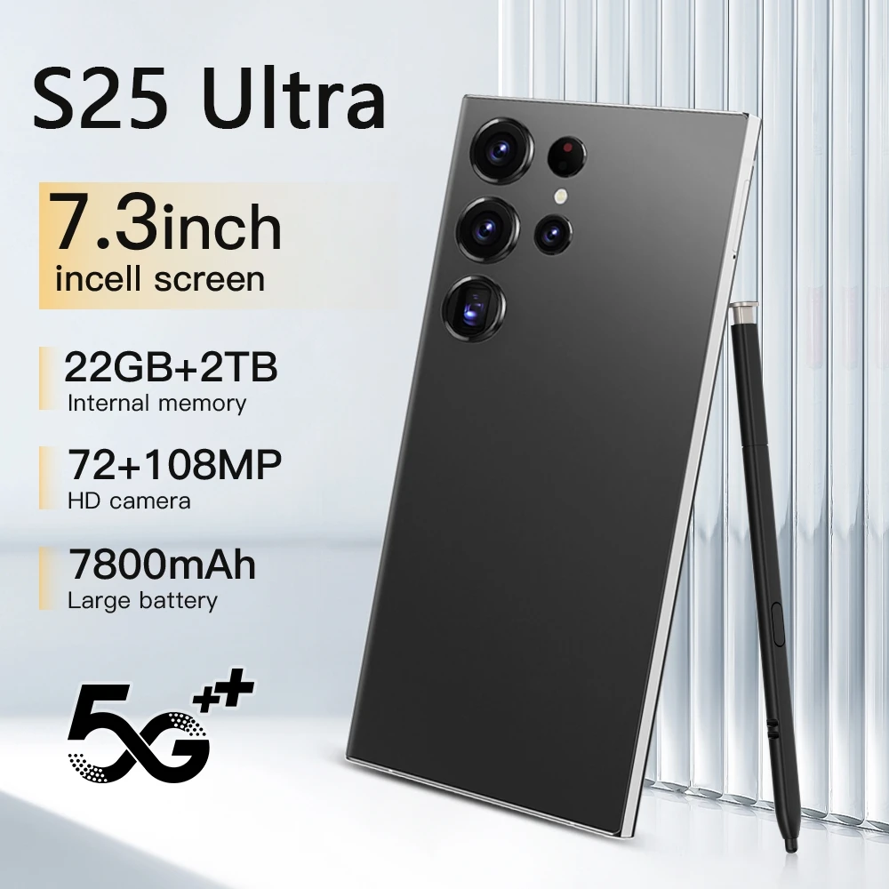 

2026 HOT S26 Ultra NEW 7.3HD Global Edition Original Smart Dual Card 7800mAh Battery Facial Recognition Function