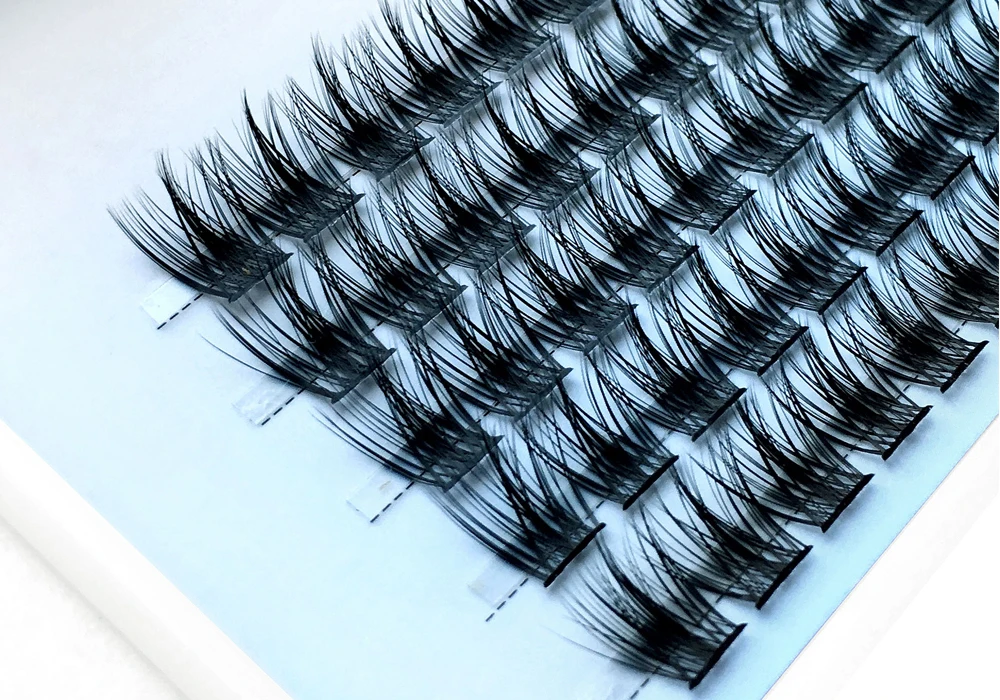 Neue Cluster Bundles DIY individuelle Wimpern verlängerung vorgefertigte Volumen Wimpern fächer 50d 6d 5d wispy falsche Wimpern Puppe Fuchs Auge – Detail 12