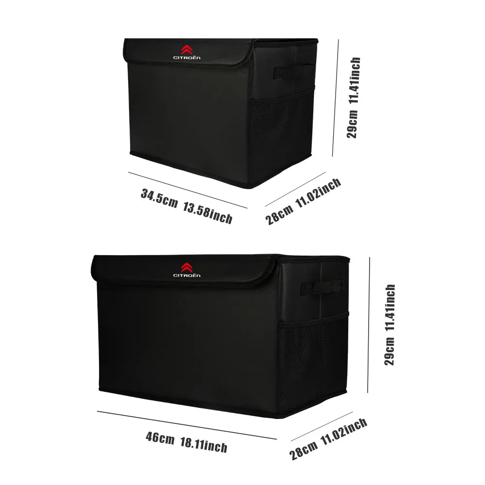 New Car Trunk Storage Box Foldable PU Leather Car Storage Box For Citroen C1 C2 C3 DS Grand C4 Picasso C4L VTS C-ELYSEE Celysee