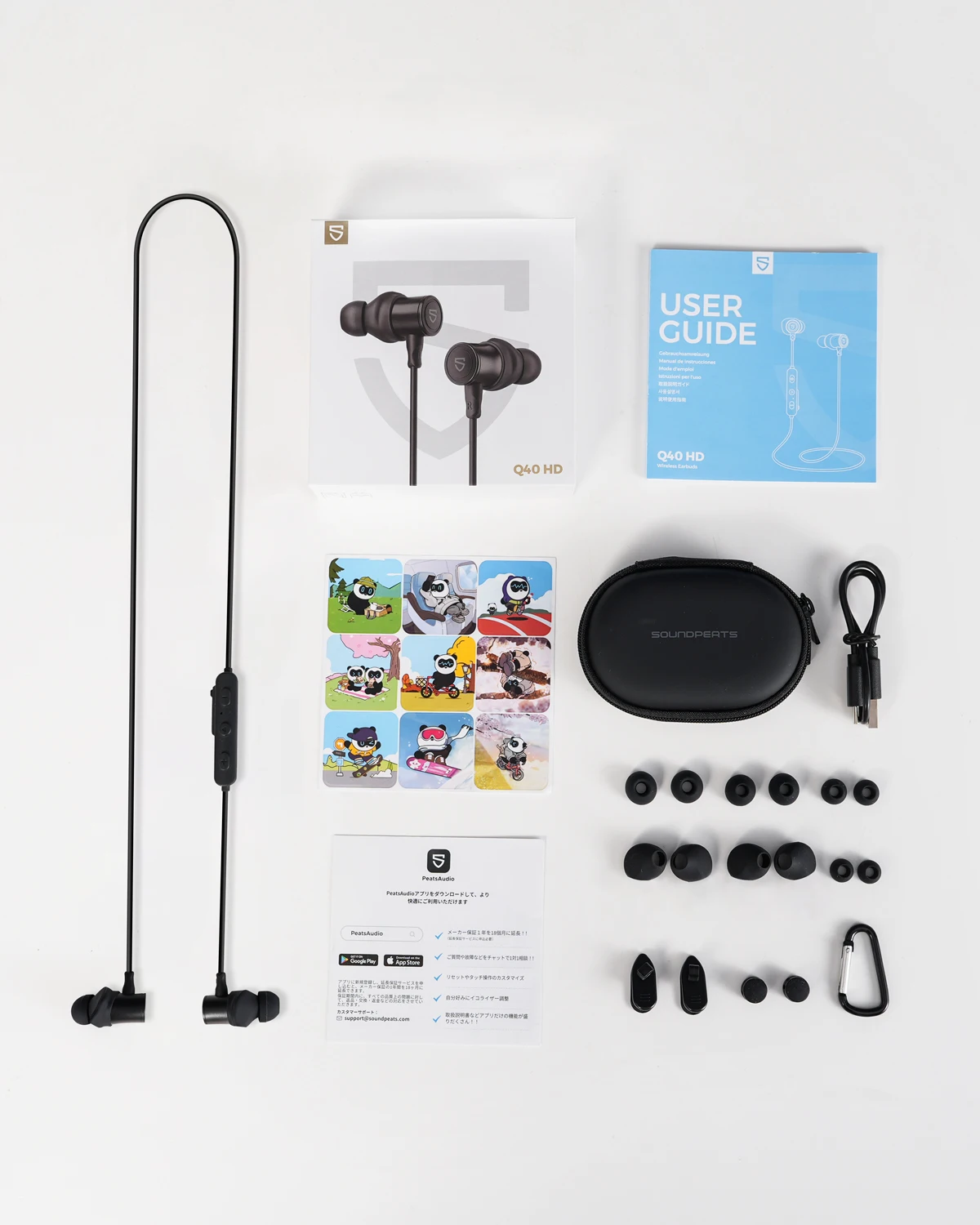 سماعات الرأس SoundPEATS Q40 HD Bluetooth 5.4، صوت LDAC عالي الدقة، محرك مغناطيسي مزدوج 11 مم، IP67 مقاوم للماء، شحن سريع، EQ ديناميكي