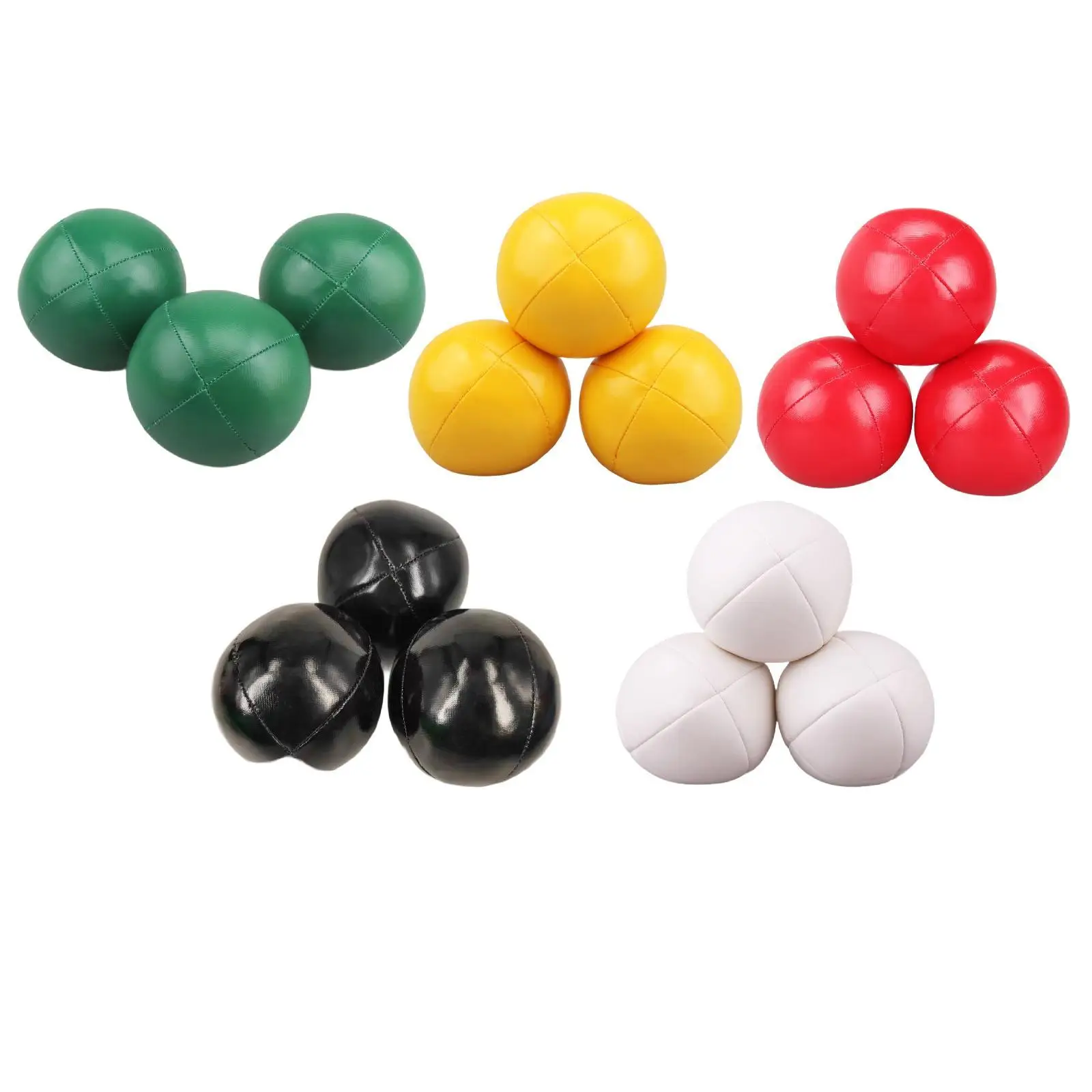 3 Pieces Juggling Balls PU Hand Throwing Juggle Toys for Practice Show Beach