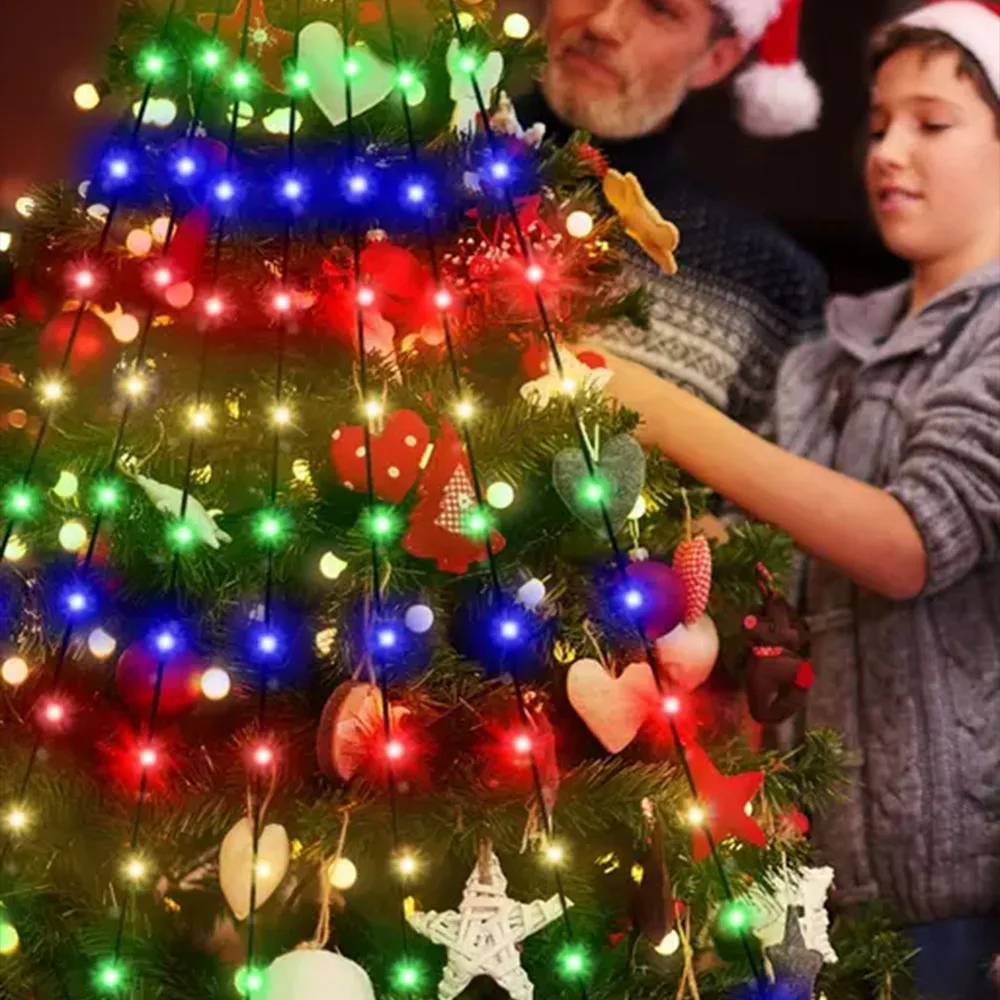 2.1M LED Kerstboom Decoratief Licht Intelligente IDeal LED APP Toepassing Controle DIY Lmage Light String voor snelle verzending
