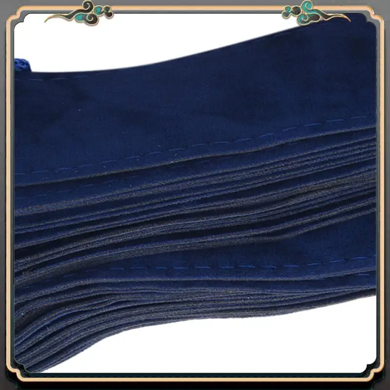 

Reliable-200 Pcs Blue Velvet Pen Pouch Sleeve Holder Single Pen Bag Case Pencil Bag
