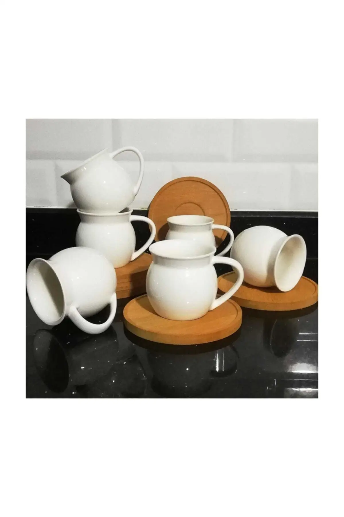 DOLBOVI bamboo coffee cup set for 6 people