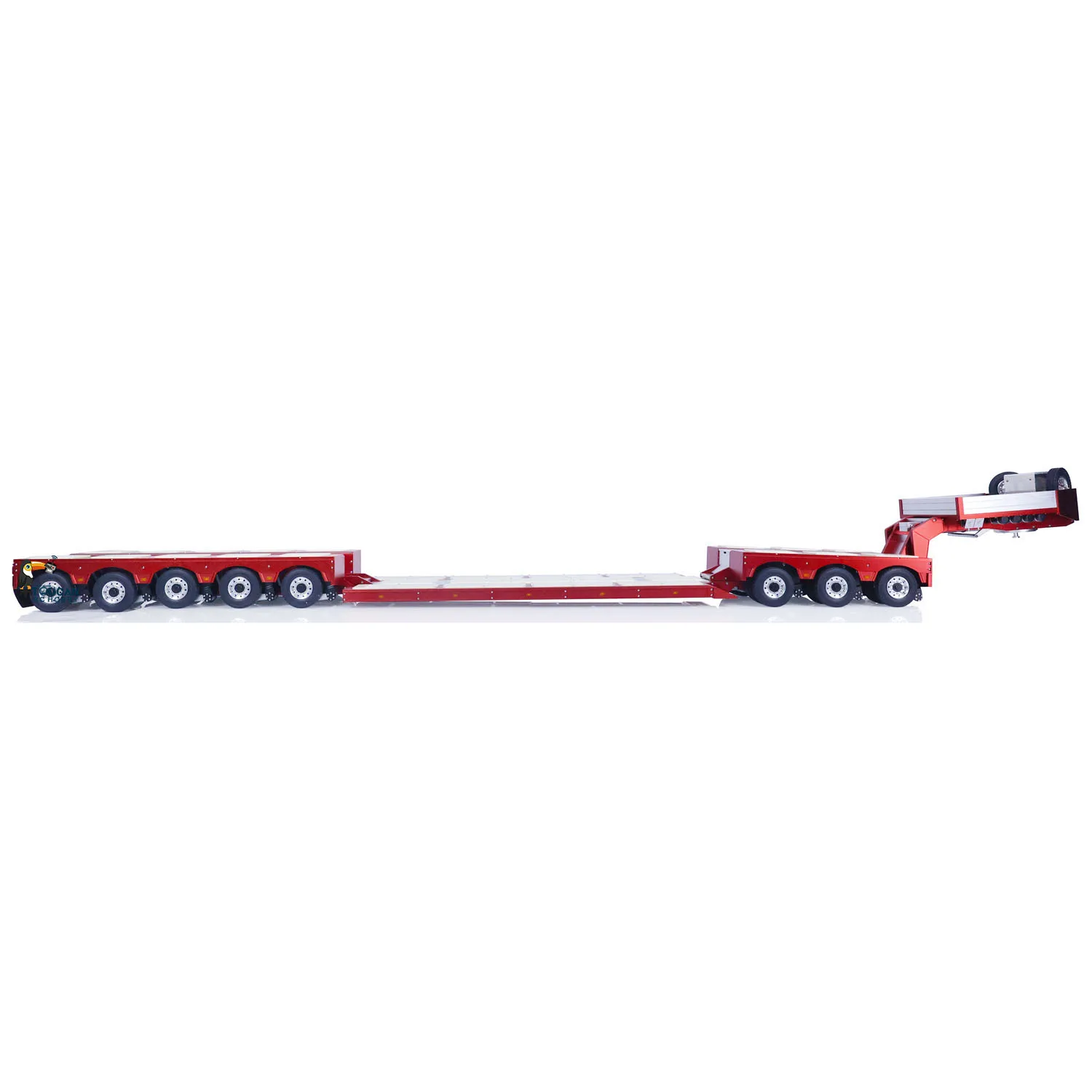 DG-996 1/14 rc reboque hidráulico 8 eixos metal 5 + 3 hidráulico vermelho suspenso caminhão esc motor brinquedos para adulto TH22680-SMT9