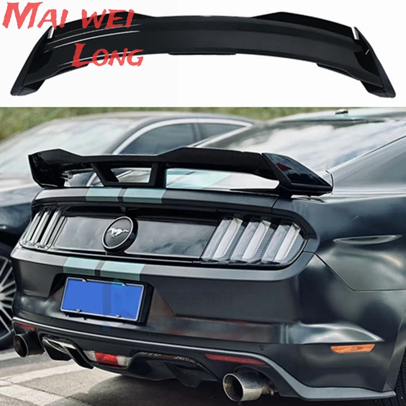 For Ford Mustang 2024 Rear Spoiler Body Kit ABS Material Splitter Diffuser Tail Wing Back Trunk Accessory Part Tools