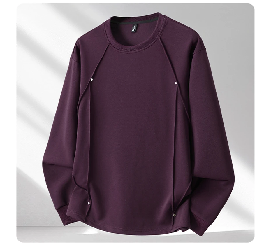 Spring Autumn Sweatshirts Men 10XL Plus Size Sweatshirt Fashion Casual Solid Color Sweatshirt Pullover Male
