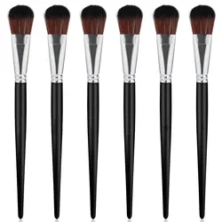 6pcs Mop Brush For Acrylic Painting 1 Inch Blending Brush Paint Brushes For Acrylic Face Body Painting Oval Mop Acrylic Brush