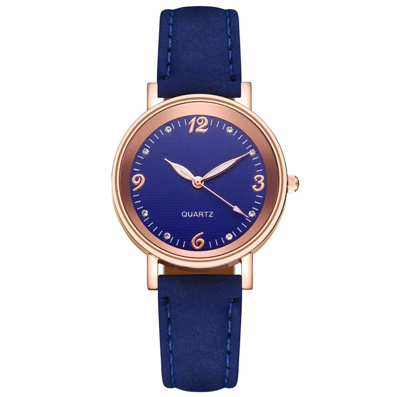 Popular abrasive leather women\'s watch casual simple women\'s quartz watch