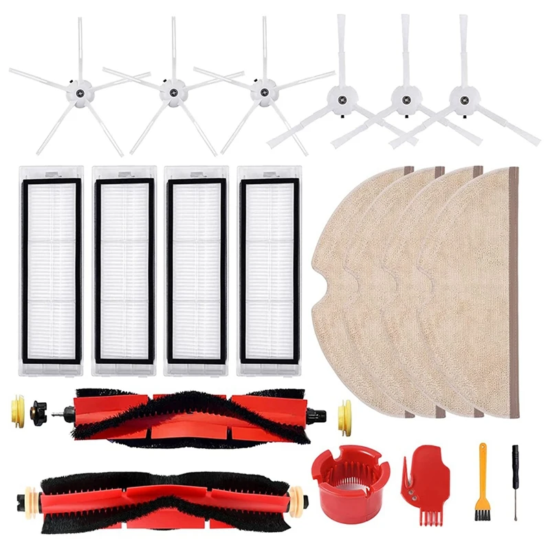 قطع غيار لـ شاو روبوروك ، مكنسة آلية ، فرشاة رئيسية ، فرشاة جانبية ، فلاتر ، قماش ممسحة ، S4 ، S5 ، S6 ، E4 ، E20 ، E25 ، E35 ، S50