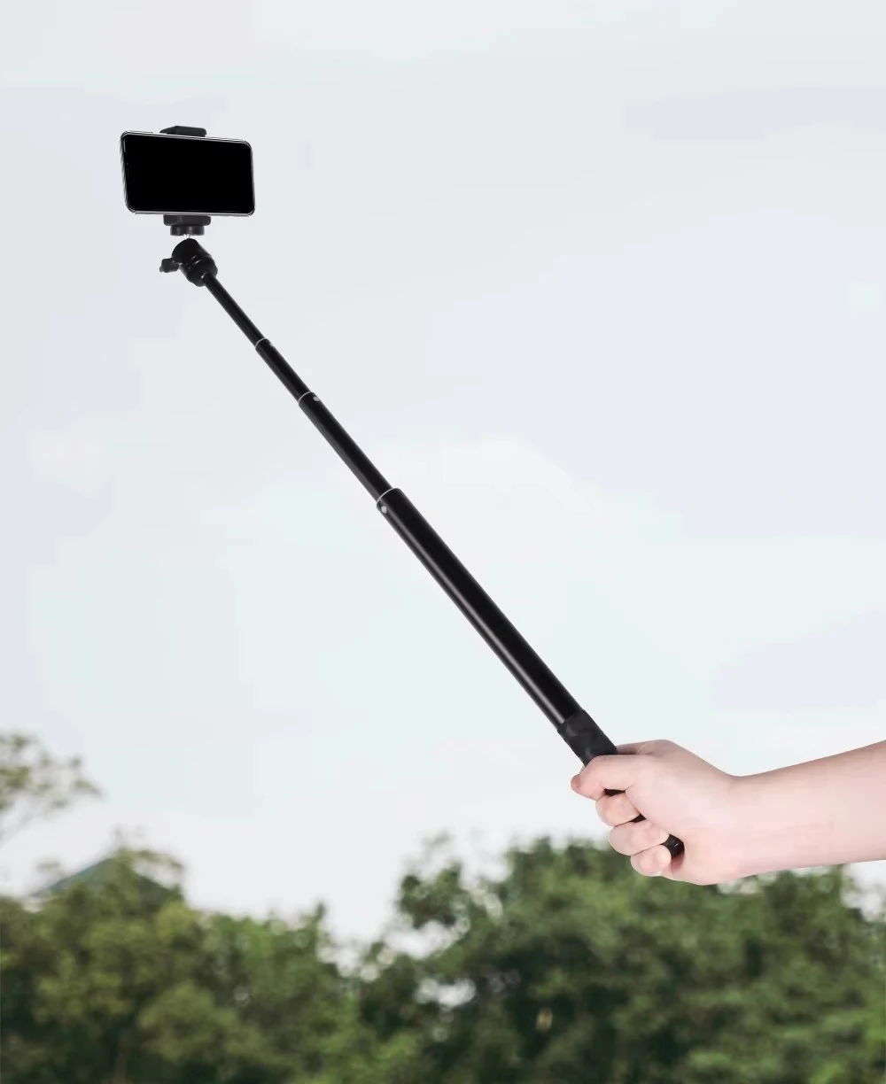 عصا سيلفي قابلة للتعديل متوافقة مع مثبت Gimbal DJI Osmo Mobile Feiyu/Zhiyun Smooth Q & 4 وجميع Gimbles مع 1/4 بوصة