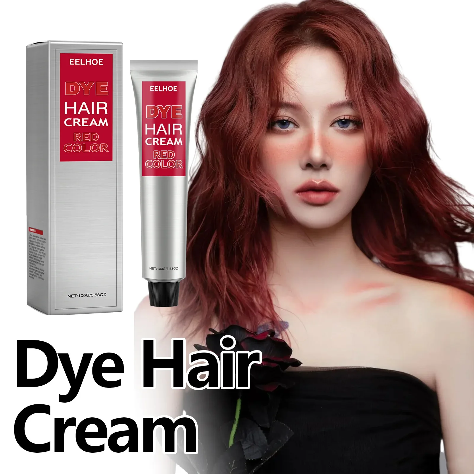 100g Semi-Permanent Hair Dye Cream Silver Gray Black Brown Red Purple Blue Modeling Hurtless Fashion Instant Dye Cream