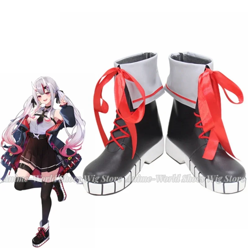 Unisex Anime Cos Nakiri Ayame Cosplay Costumes Shoes Boots Custom Size