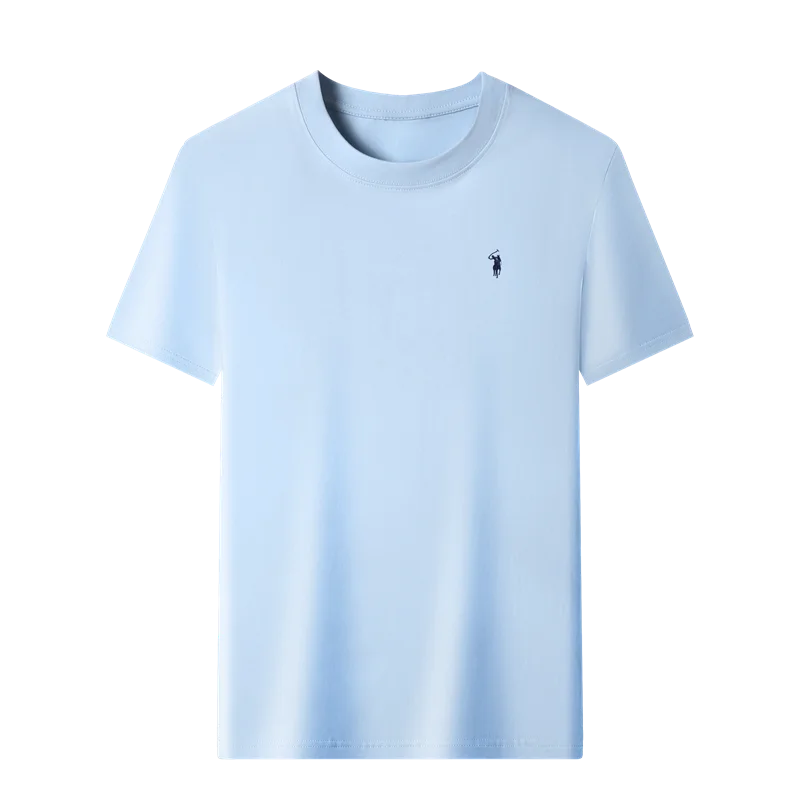 100% katoen heren T-shirt met korte mouwen modemerk Paul Pony borduurwerk zomer nieuwe high-end comfortabele casual ronde hals top - afbeelding 2