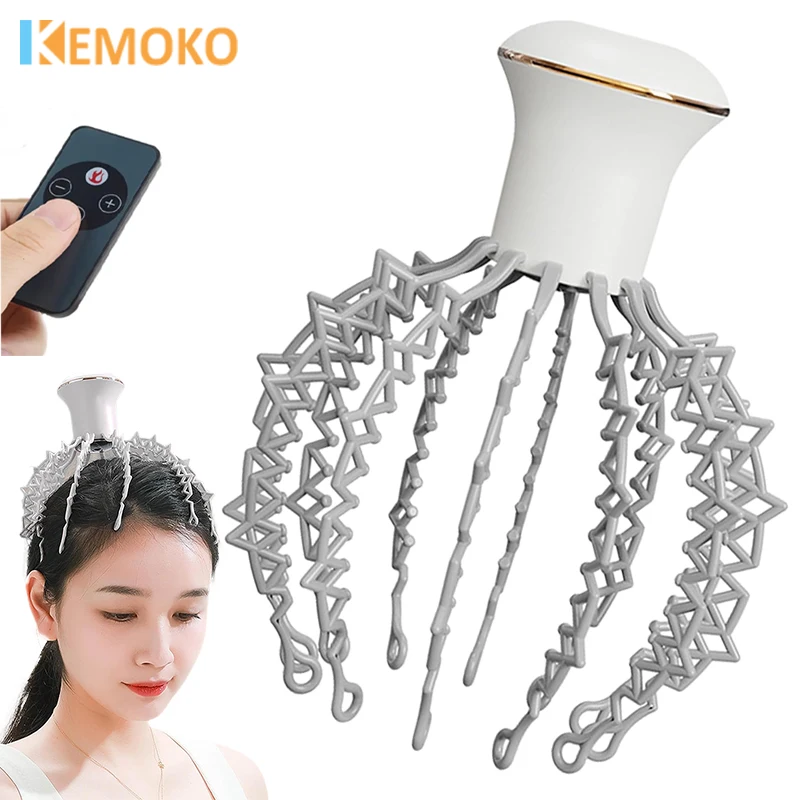 

12 Claw Electric Octopus Claw Scalp Massager Therapeutic Head Scratcher Relief Hands Hair Stimulation Stress Relief Health Care