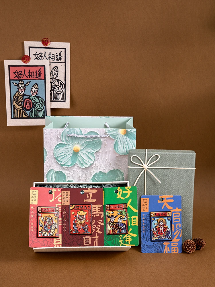 Yunnan Jia Ma Frie Magnet Creative Cultural Tourism Souvenir Bai Ethnic up Painting Luy Charm Hand-Dn Illustration ...