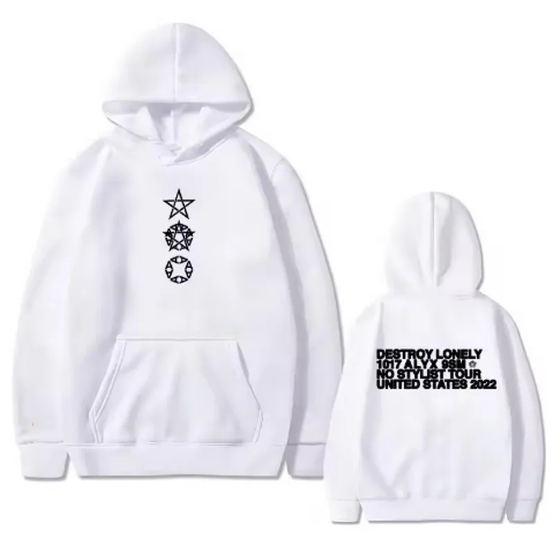 Rapper Destroy Lonely Alyx Grafik Hoodie Männer Übergroße Neue Mode Hoodies Druck Hoodie Sweatshirts Männer Langarm Kleidung
