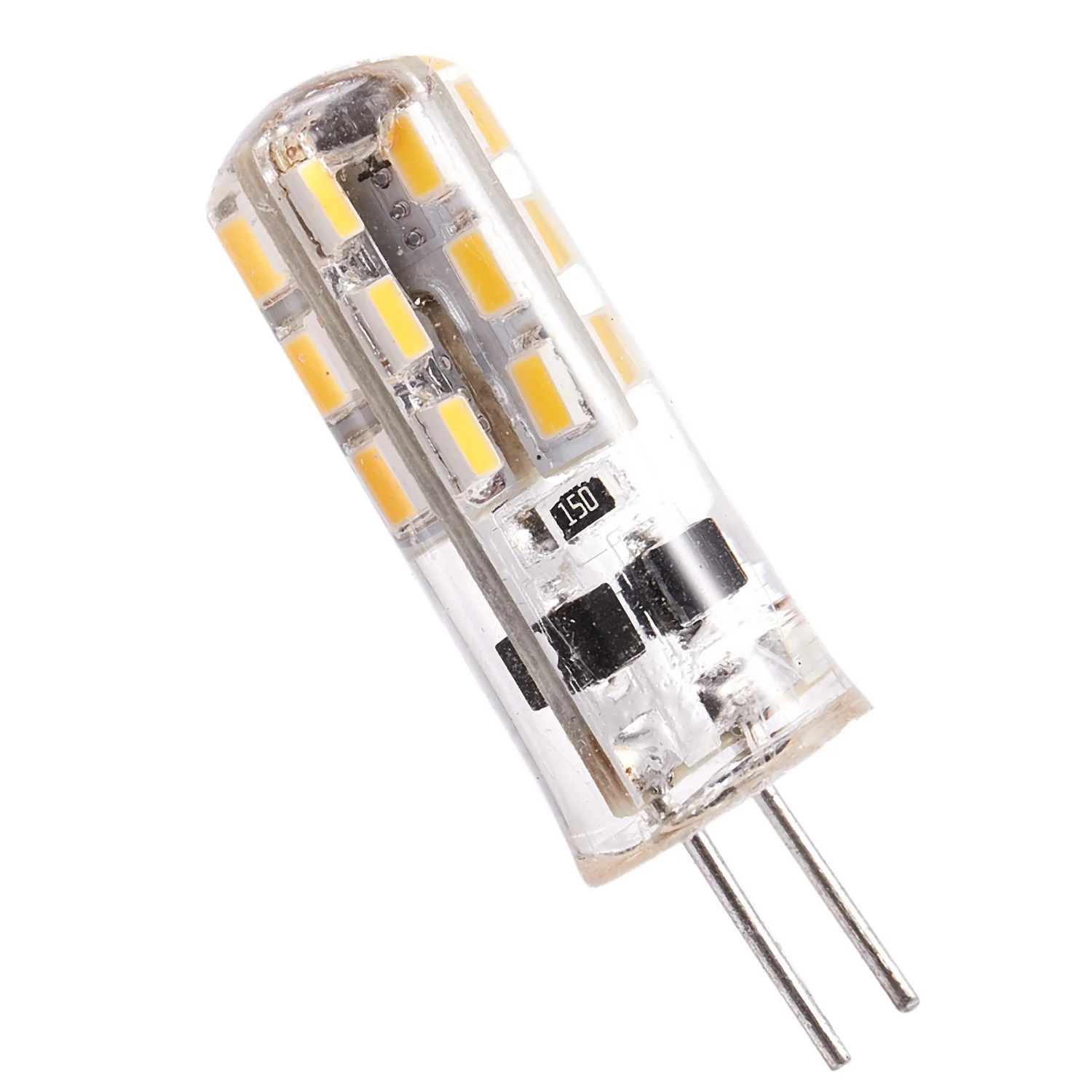 Bombilla de foco LED G4, 1,5 W, 24 SMD 3014, blanco cálido, 12V DC