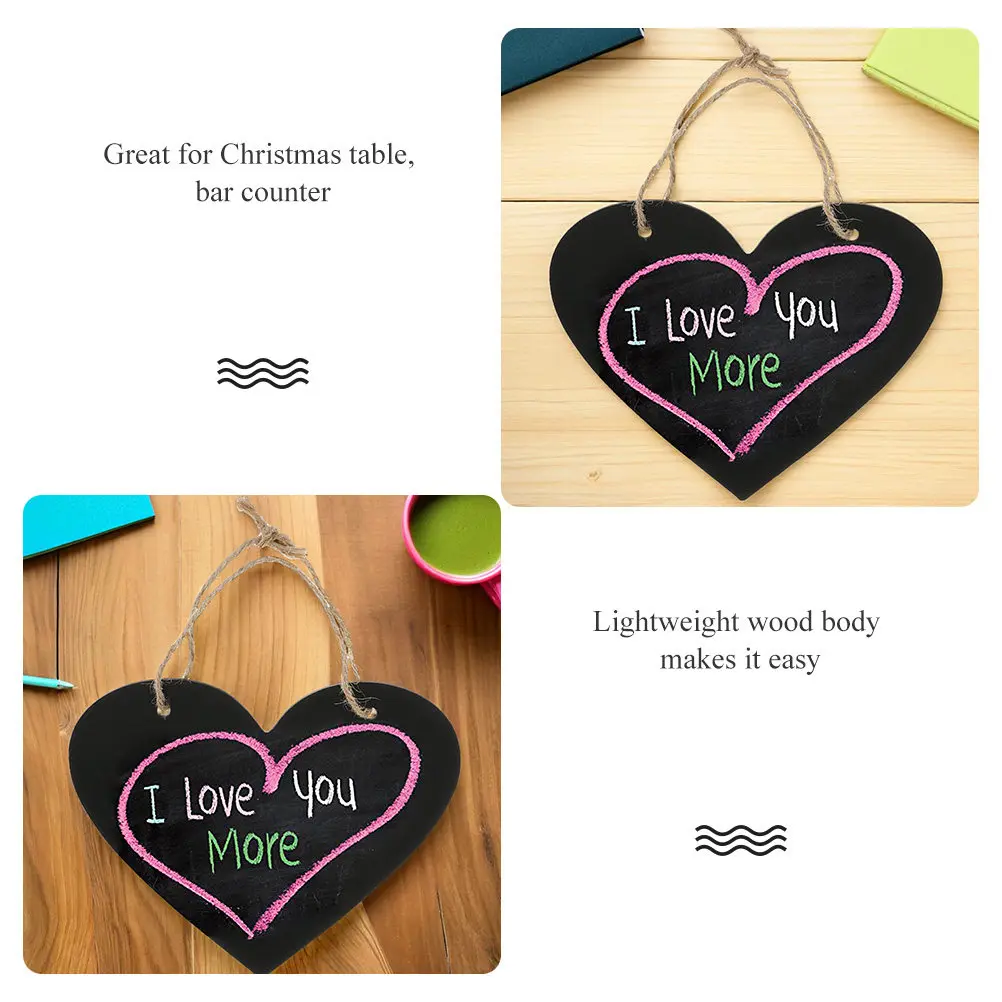 Blackboard Chalkboard Message Mini Wooden Sign Halloween Christmas New Year Hanging Chalkboard Sign Bride And Groom Hanging Sign