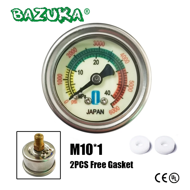 bomba manual hpa com manometro o manometro 46 mm 40mpa 6000psi m10 mergulho de alta pressa 01