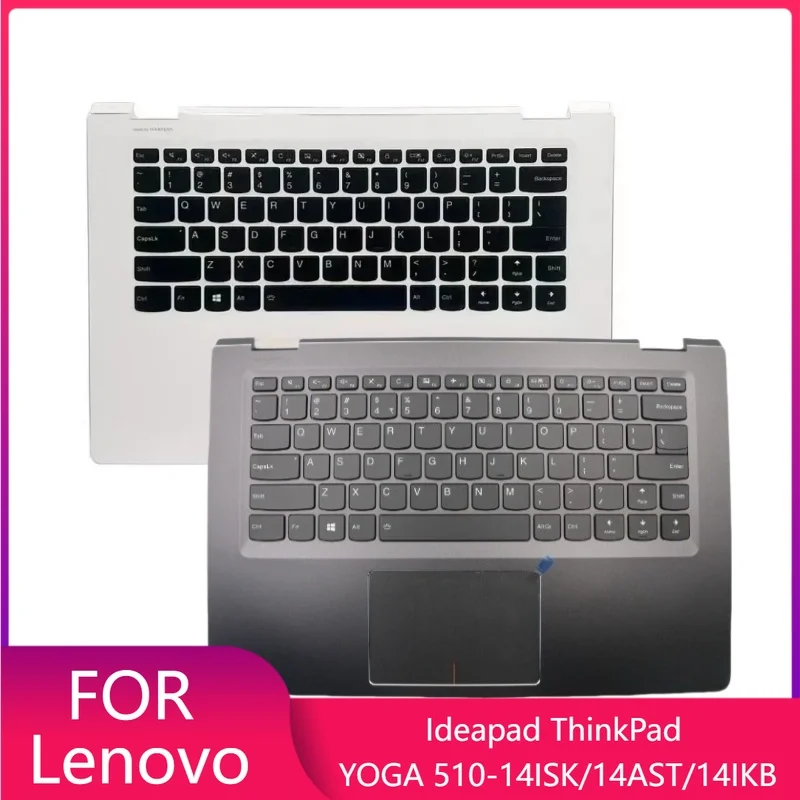 

T New Shell Palmrest Upper Case C-Cover With Keyboard for Lenovo Ideapad ThinkPad YOGA 510-14ISK/14AST/14IKB