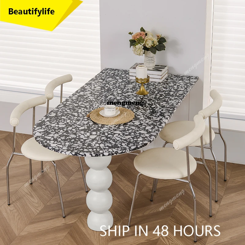 

CC Дизайнерский садовый обеденный стол в центре кофе в скандинавском стиле с высокой стеной для прихожей, обеденный стол, стулья, небольшой ресторан, мебель для салона Mesa