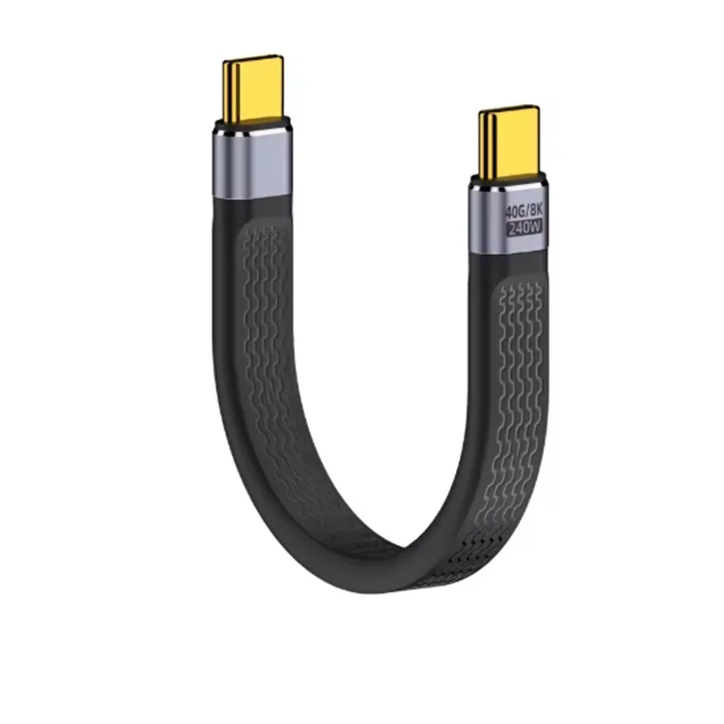  USB4 Short Cable PD 240W 5A Type C to USB C Fast Charging Cable USB 4.0 Gen3 40Gbps Thunderbolt 3 8K@60Hz Data Cable Cord