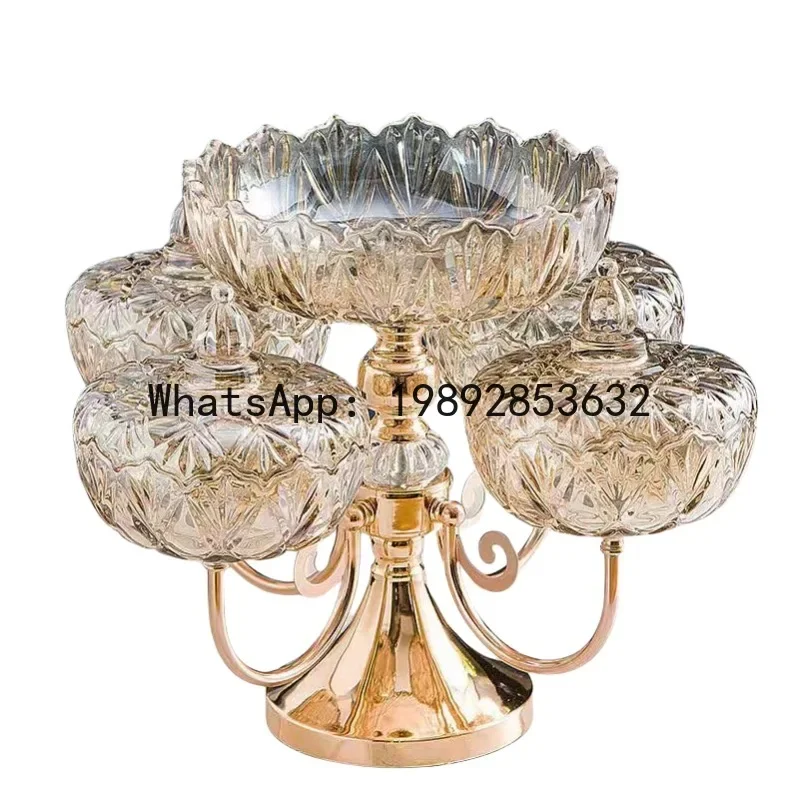 Picture 6: i5.11  fruit plate for home coffee table feng shui crystal multi-layered glass plate