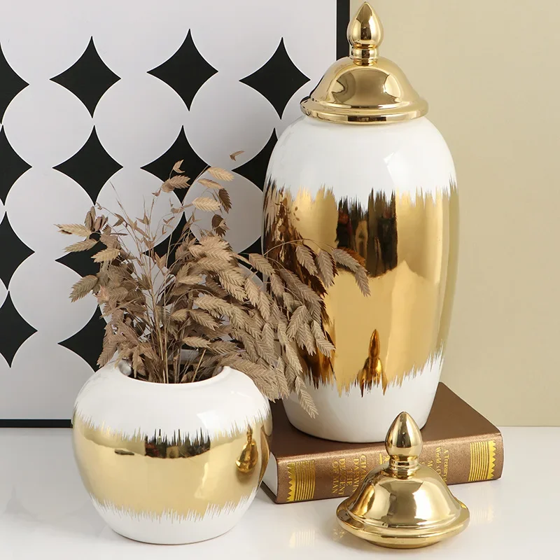Middle East Home Jewelry Ceramic Vase Ornament Living Room Entrance TV Cabinet Dining Table Soft Decoration General Jar