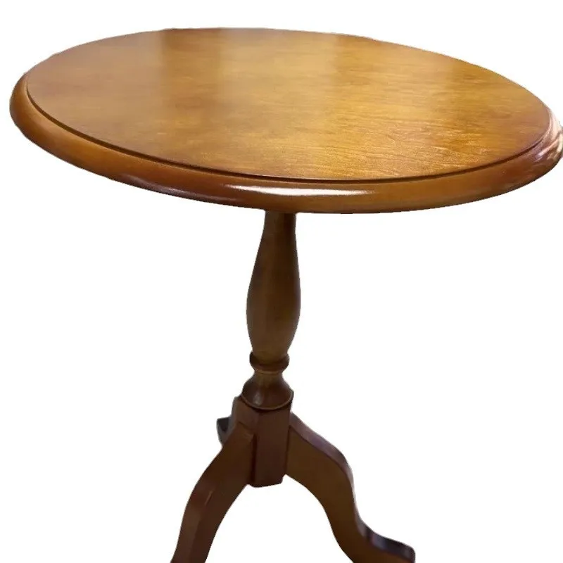 

Solid wood European round coffee table antique corner sofa American