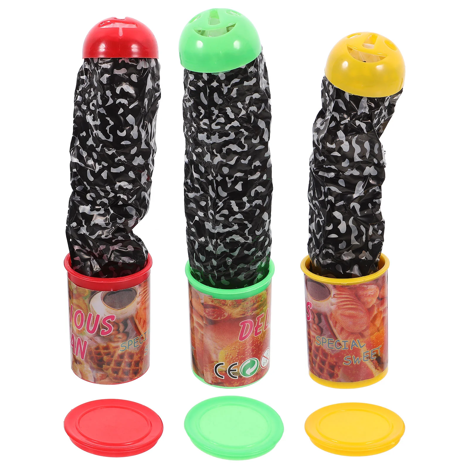 3 pièces bonbons serpent peut sauter printemps serpent jouet drôle bonbons pot Spoof jouet cadeau farce jouet fournitures de fête