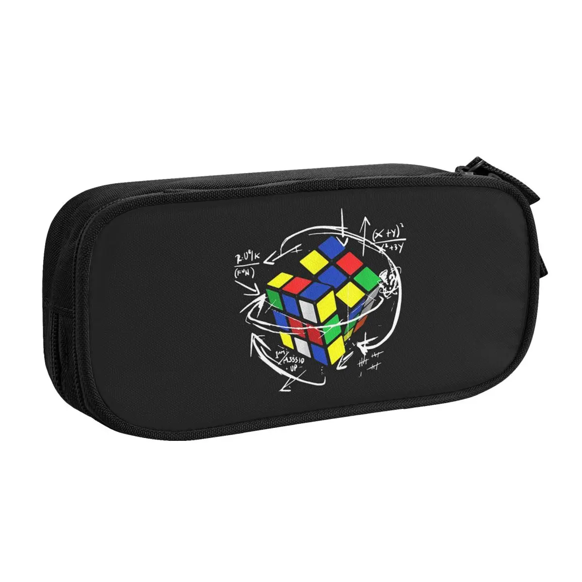 Imagem -02 - Matemática Rubik Rubix Rubics Lápis Cases Grande Capacidade Math Amantes Lápis Pouch Cubo Player Bonito Estudantes Papelaria Personalizado