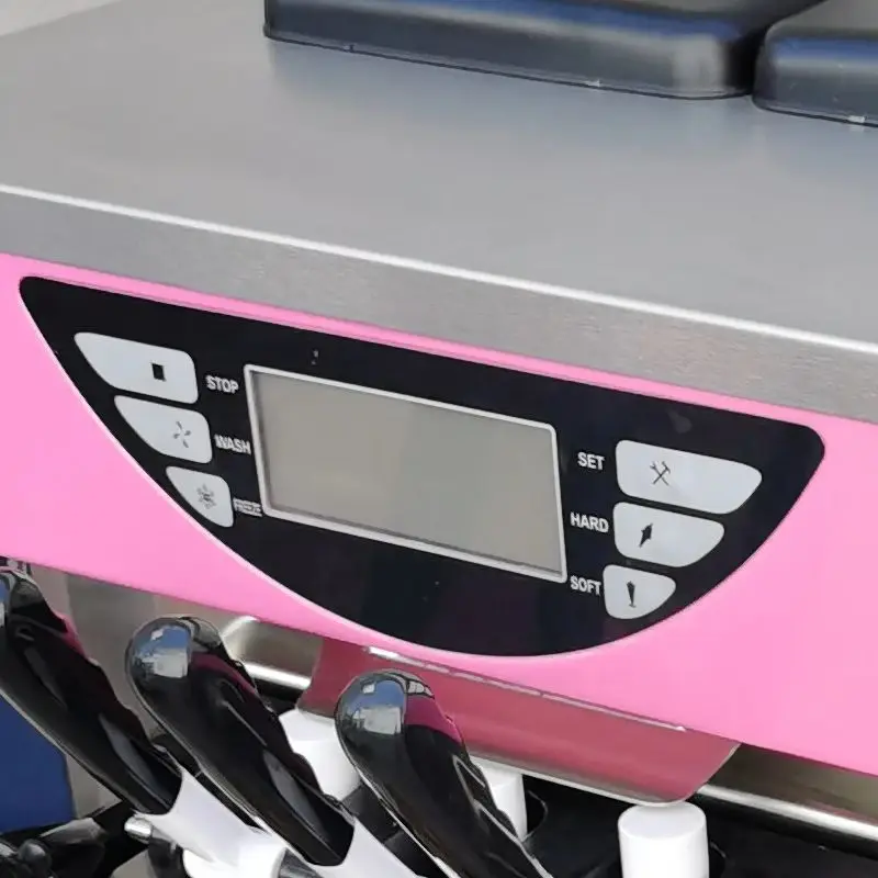 

Коммерческая малогабаритная машина для мороженого на три вкуса и замороженного йогурта для бизнеса