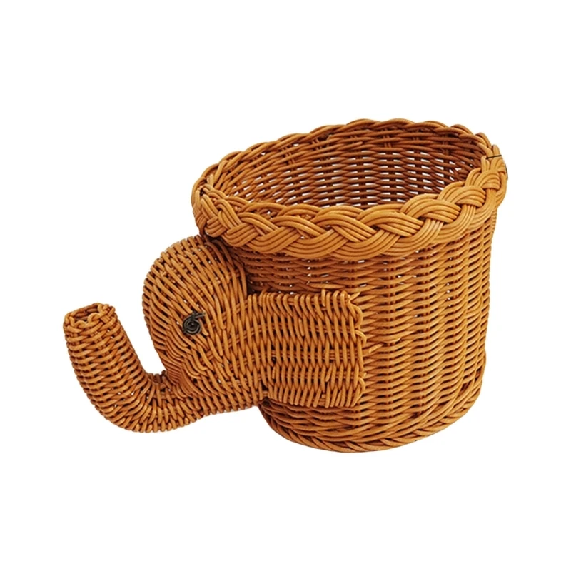 Cesta armazenamento elefante adorável elegante para decoração casa elegante portátil para roupas, brinquedos itens