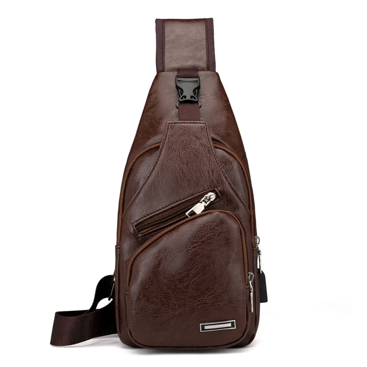 Neue Lässige Herren-Umhängetasche, Outdoor-Sporttasche mit Großer Kapazität, Multifunktionale PU-Business-Crossbody-Tasche für Männer – Detail 10