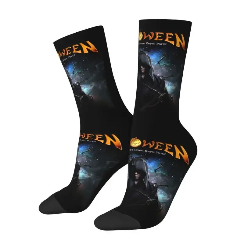 Helloween Keeper Of The Seven Keys Part Crazy Socks for Men Women Warm Breathable Funny Novelty Heavy Metal Rock Crew Socks