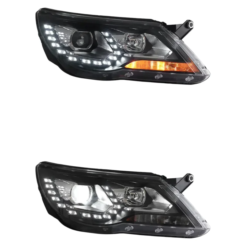 for 10-12 Headlight Assembly 12V New LED DRL Dual-lens Xenon Lamp 70W