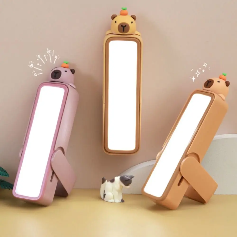 

USB Rechargeable Capybara Desk Lamp 3 Gears Adjustable Cute Cartoon Animal Small Night Light Multifunctional Funny Wall Lamp