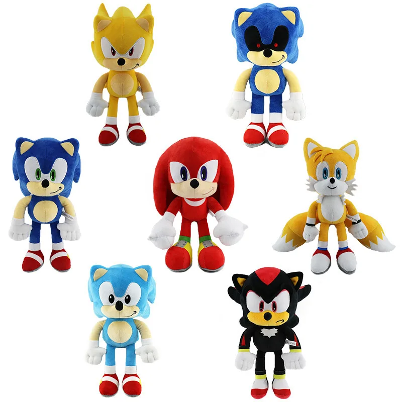 Sonic peluches toy 20-33cm cartoon hedgehog Amy Rose knuckle tail soft stuffed doll child birthday Sonic  toys