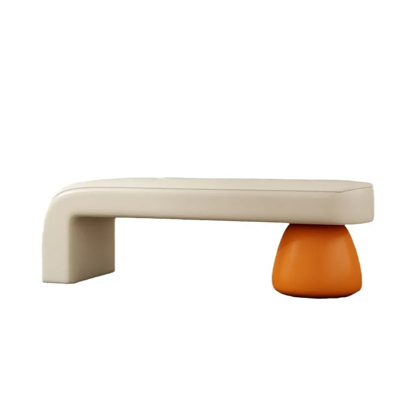

Clothing store cloakroom leather sofa stool casual strip entry shoe changing stool bedroom end of bed