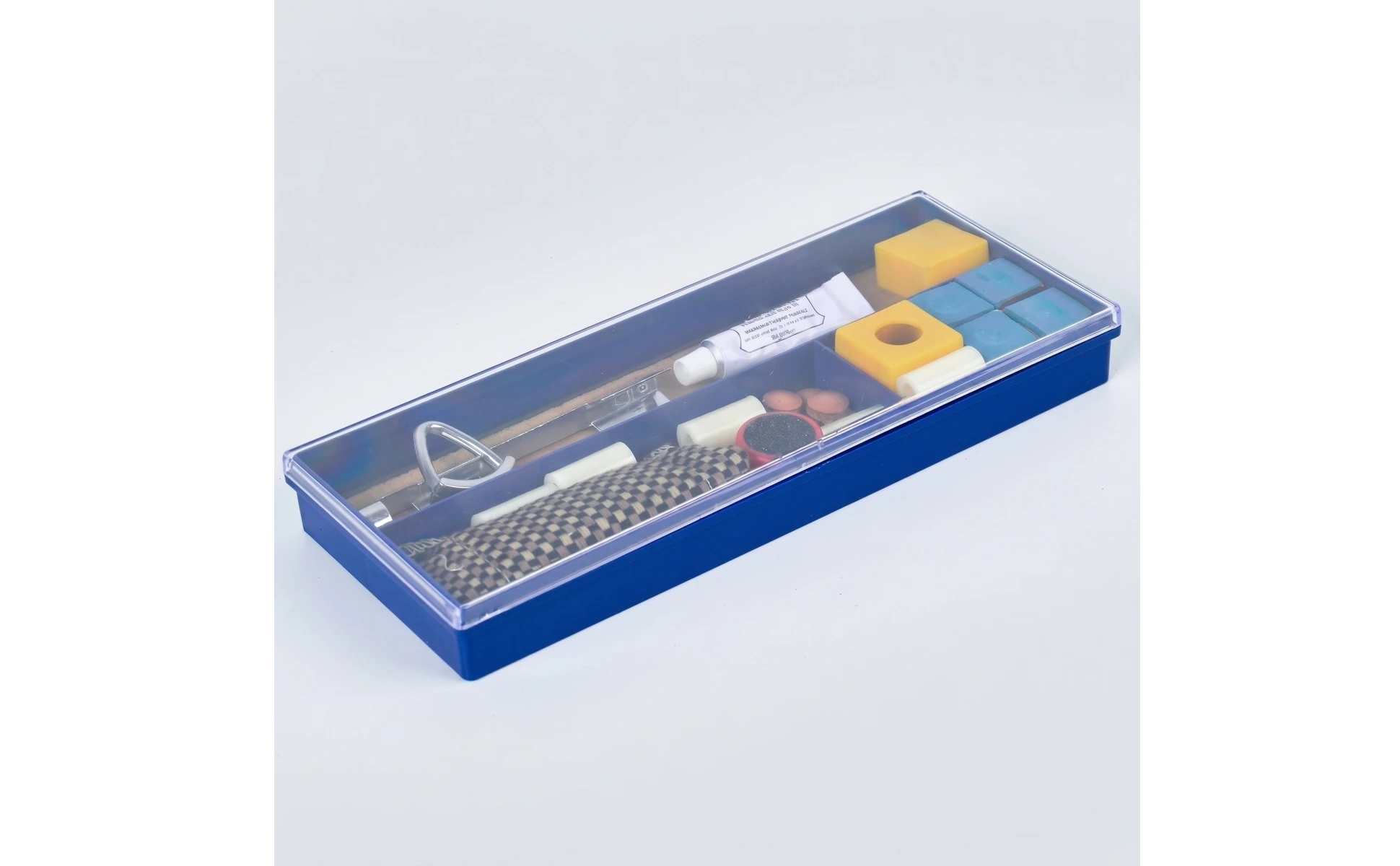 Cue Repair Kit with Case Transparent Billiard Chalk Cue Repair Kit Compact Portable for Pool Players, Game Rooms