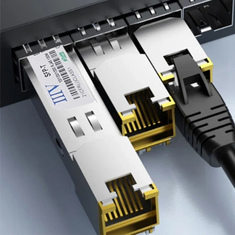 โมดูลอินเทอร์เฟซ SFP RJ45 รองรับการออกแบบที่สลับง่ายสำหรับการบำรุงรักษาและการอัพเกรดที่ง่ายในเครือข่ายสำนักงาน