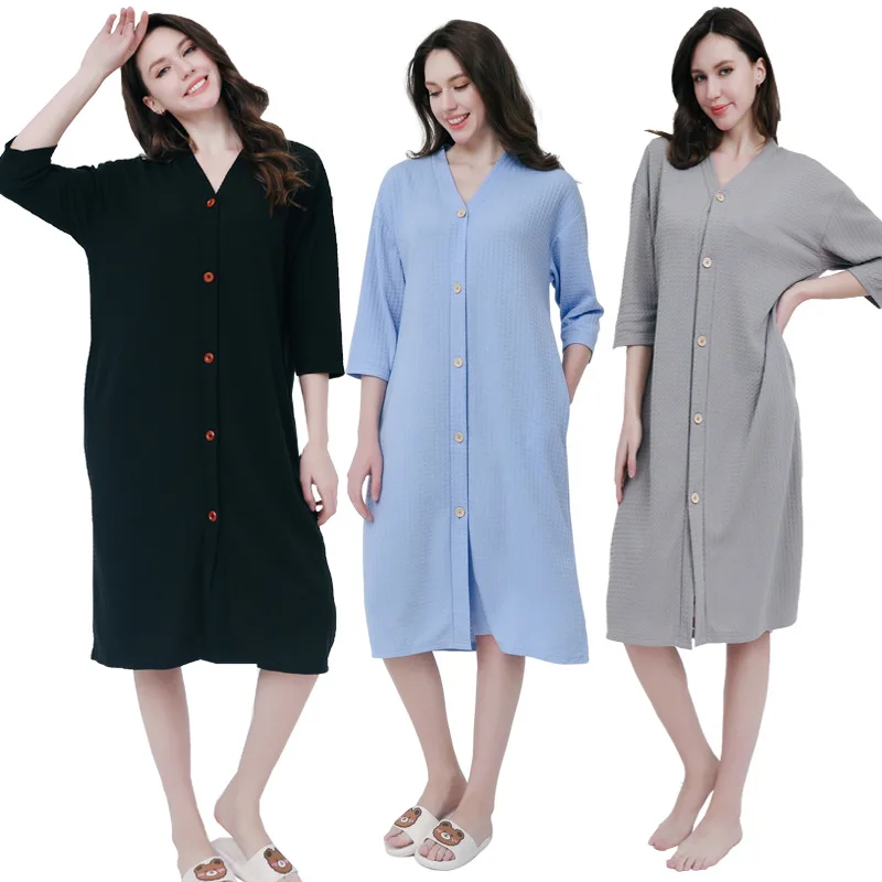 

2026 New Women Nightgown Bathrobe Absorbent Lint Free Sleepwear Dress Home Loungewear Outerwear Soft Comfortable